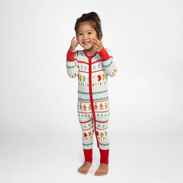 Fair Isle Bamboo Viscose Zippy | Little Sleepies