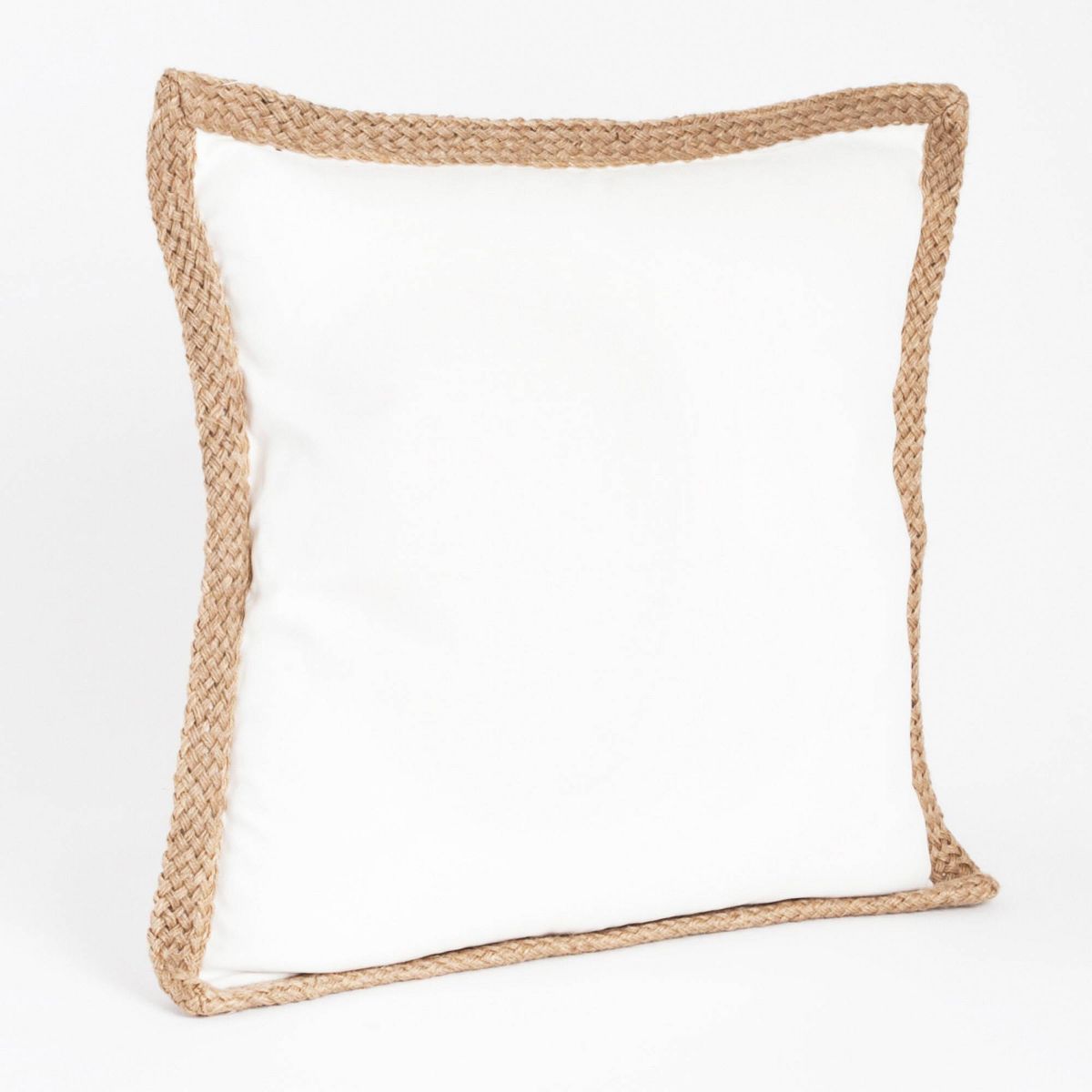20"x20" Oversize Jute Braided Down Filled Square Throw Pillow - Saro Lifestyle | Target