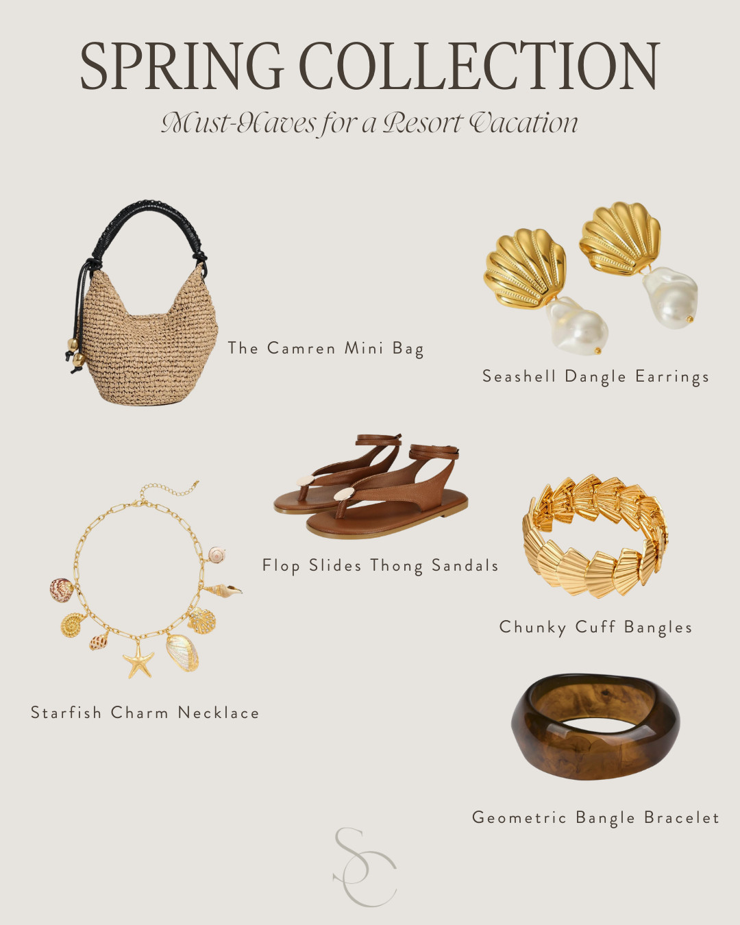 Little extras that complete your resort look. 🌴

#ResortStyle #BeachStyle #VacationAccessories #SpringStyle #SummerReady 

 #LTKSpringSale #LTKootd #LTKTravel