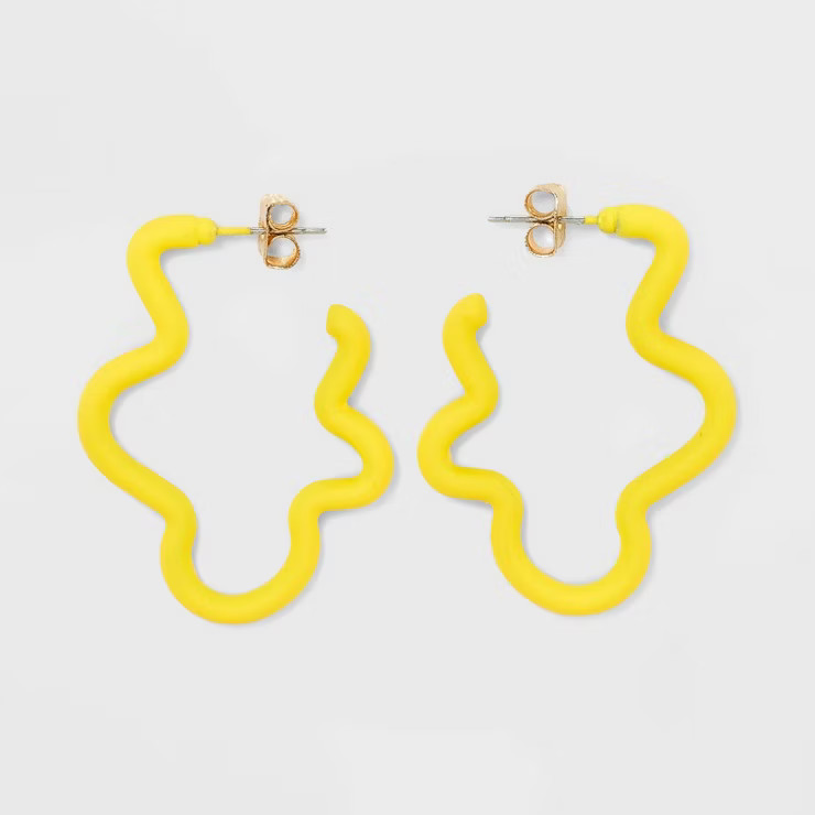 Abstract Floral Hoop Earrings - Universal Thread™ | Target