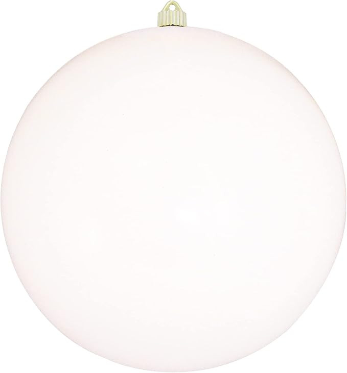 Christmas By Krebs 12" (300mm) Shiny Pure White [1 Piece] Solid Commercial Grade Indoor and Outdo... | Amazon (US)