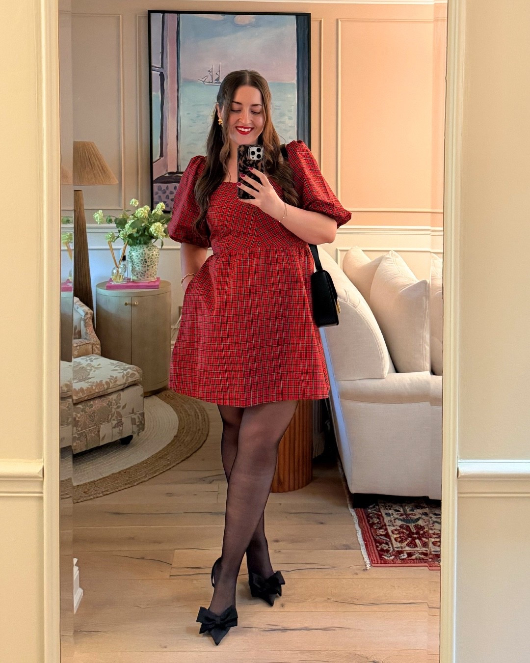 Holiday dress outfit / Old Navy dress / Christmas party / midsize / Party dress / Red plaid dress / office party / workwearr

Sizing: dress in L / shaper & tights in XL

#LTKmidsize #LTKholiday #LTKcurves