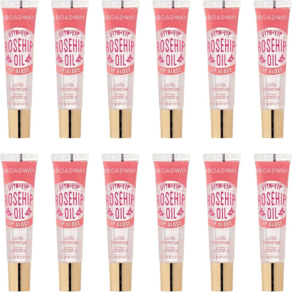 Ruby Kisses Broadway Vita-Lip Clear Lip Gloss (Rosehip Oil 12 Pack), Ultra-Hydrating & Soothing F... | Amazon (US)