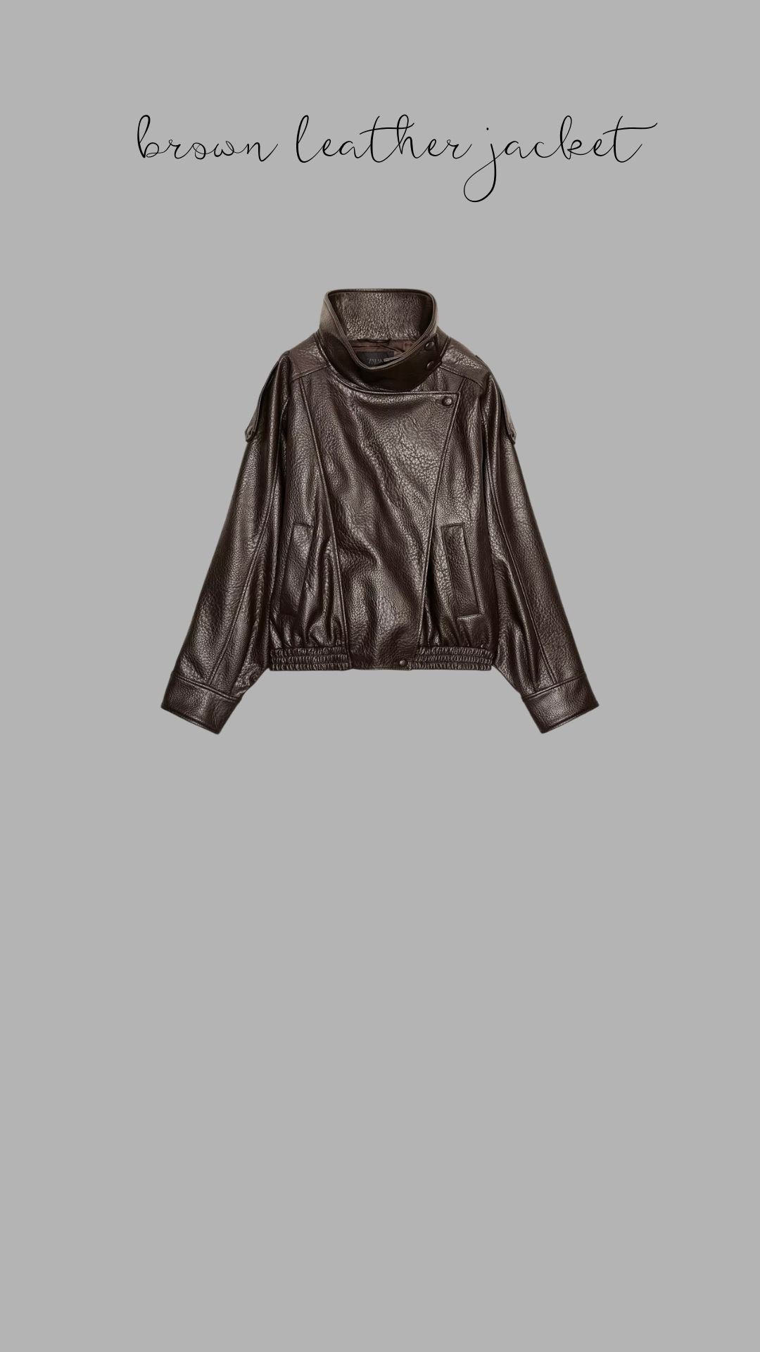 Viral Zara leather jacket in brown 

#LTKwinter