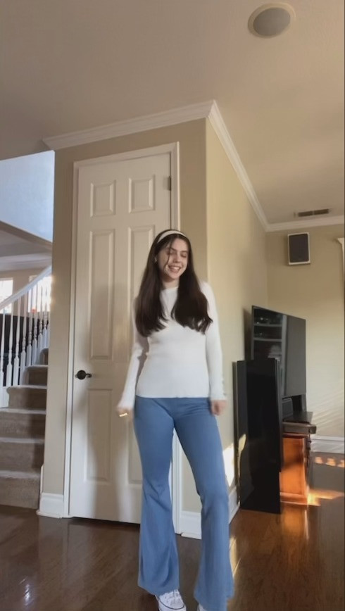 Outfit of the day! 

Size down 1/2 in shoes.
Everything else is true to size.

white sweater outfits / fitted sweater outfits / flare jeans outfits / halara jeans / halara magic jeans / College outfits / college fashion / college class outfits / high school outfits / trendy outfits / trending shoes / trending sneakers / white converse outfits / headband outfits / winter outfits 

 #LTKSeasonal #LTKU #LTKFindsUnder50