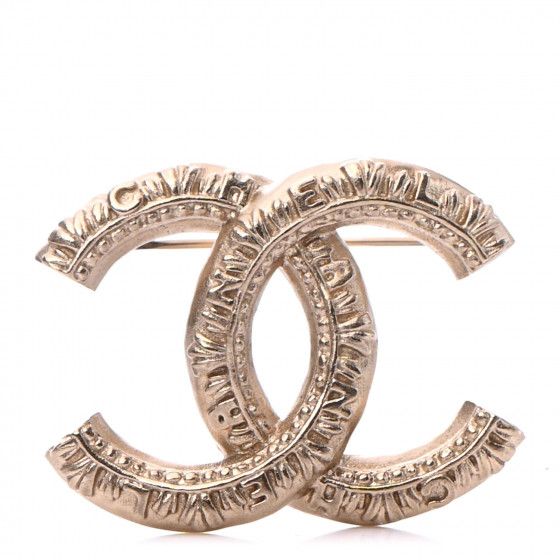 CHANEL CC Logo Brooch Gold | Fashionphile