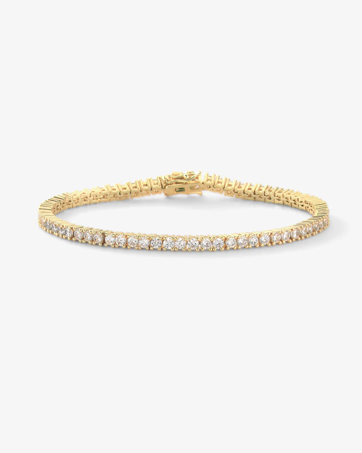 Heiress Tennis Bracelet - Gold|White Diamondettes | Melinda Maria