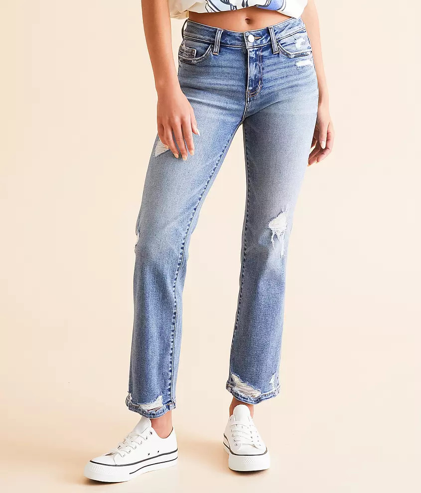 Stella Mid-Rise Cropped Straight Stretch Jean | Buckle