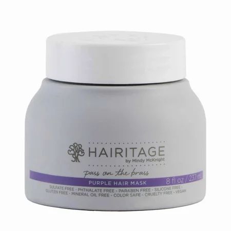 Hairitage Pass on Brass Argan Oil Purple Hair Mask with Jojoba Oil for Dry Damaged & Color Treated H | Walmart (US)