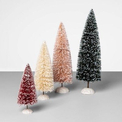 4pc Bottle Brush Sisal Christmas Tree Set - Opalhouse™ | Target