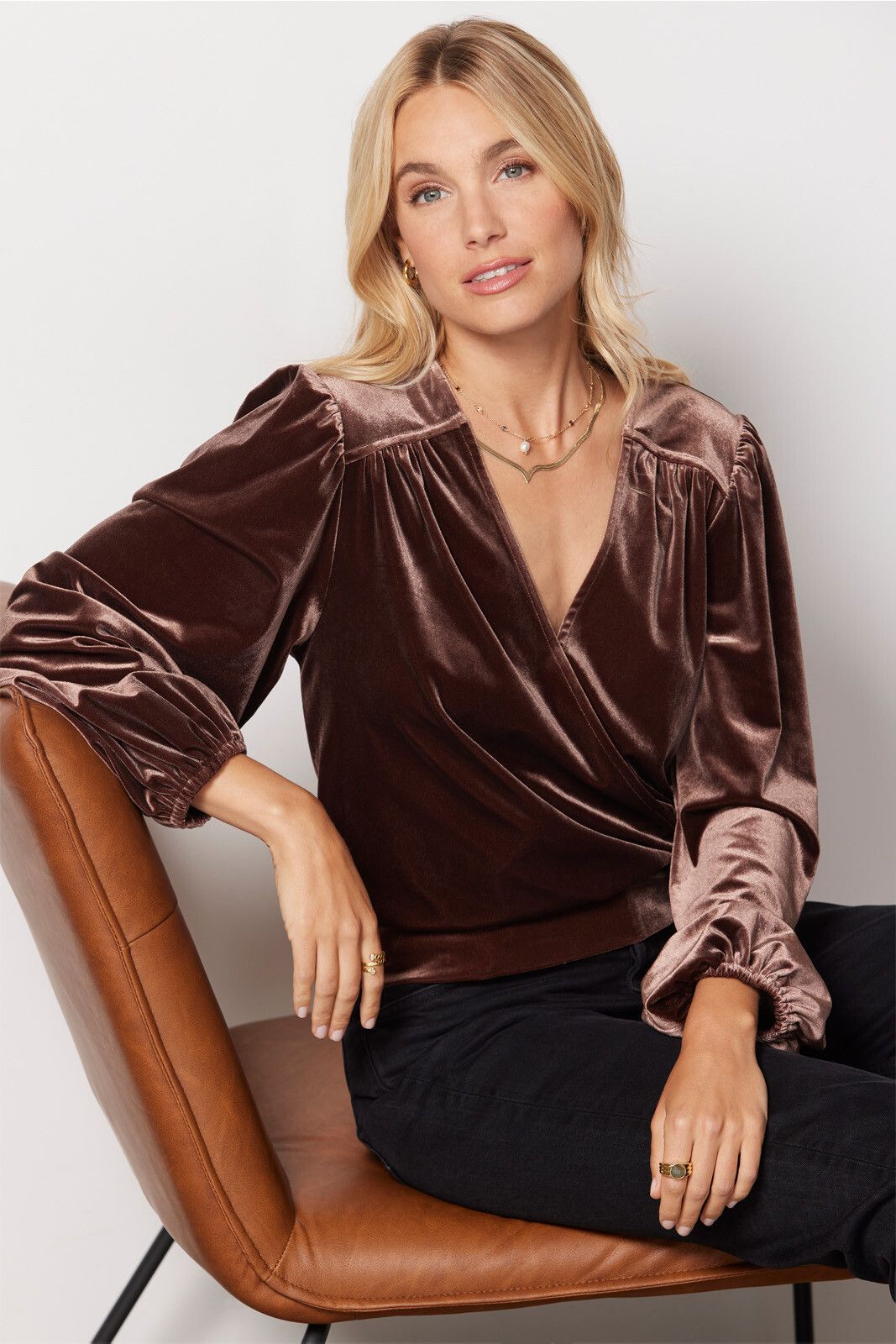 EVEREVE Kenna Velour Wrap Top | EVEREVE | Evereve