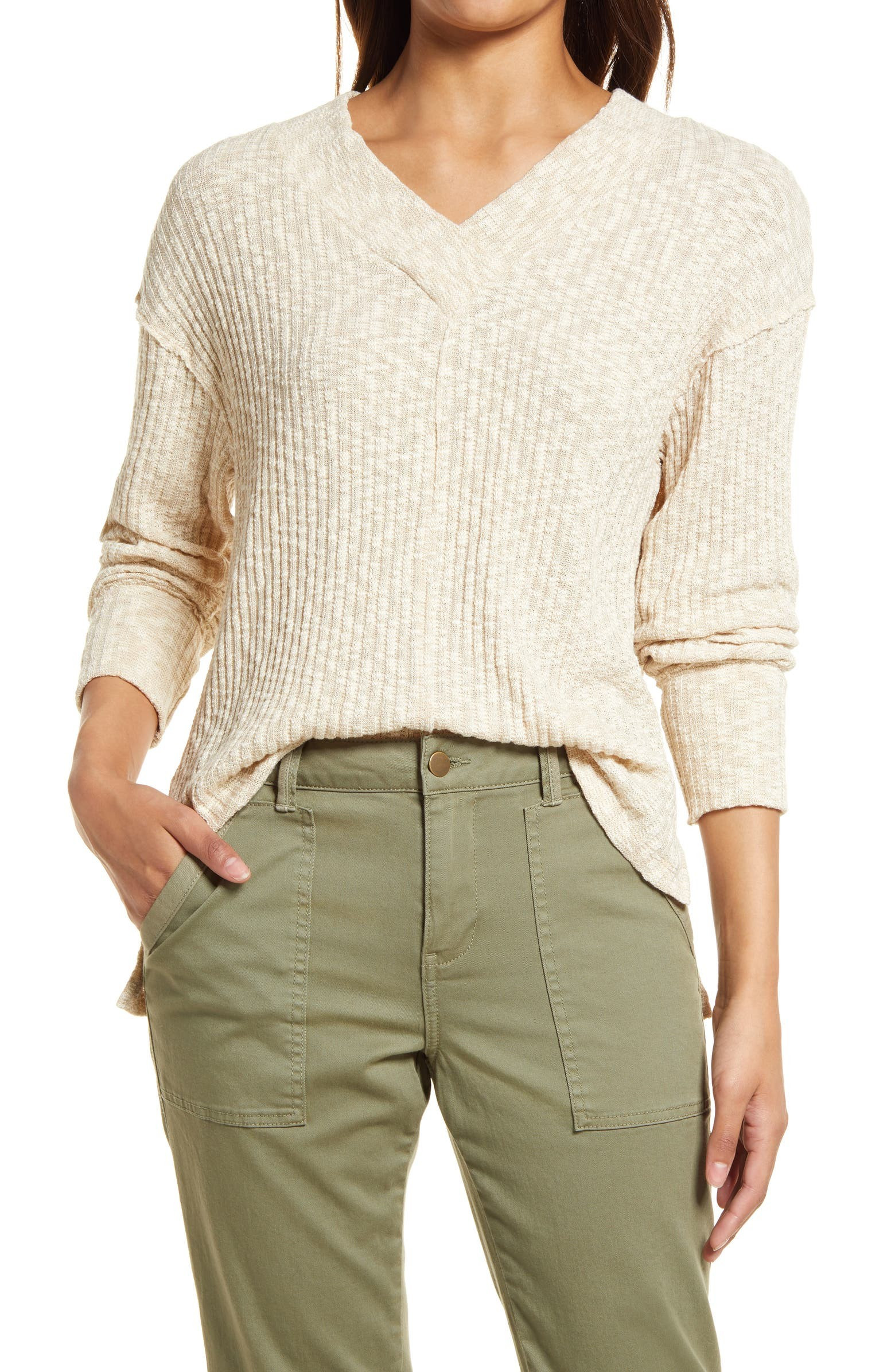 Rib V-Neck Tunic | Nordstrom
