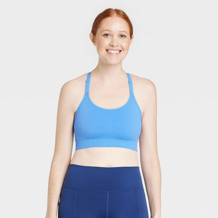 Women's Medium Support Seamless Cami Midline Sports Bra - All in Motion™ | Target