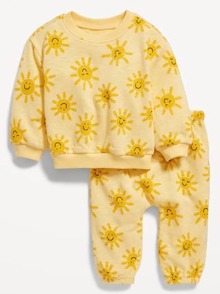 Unisex Printed Crew-Neck Sweatshirt & Jogger Pants Set for Baby | Old Navy (US)
