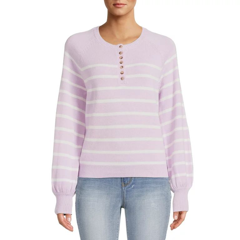 Time and Tru Women's Henley Sweater | Walmart (US)