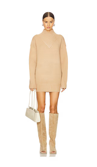 Dessa Chunky Knit Sweater in Tan | Revolve Clothing (Global)