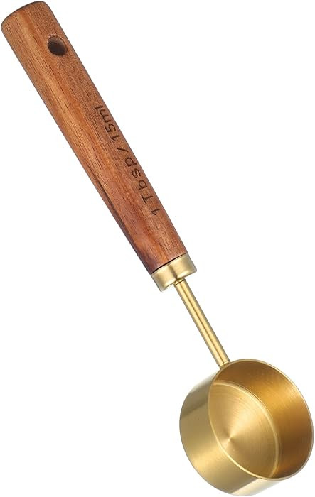 Tyqour Stainless Steel & Wood 1 Teaspoon Scoop Coffee Measuring Scoop 1Tablespoon Measuring Spoon... | Amazon (US)