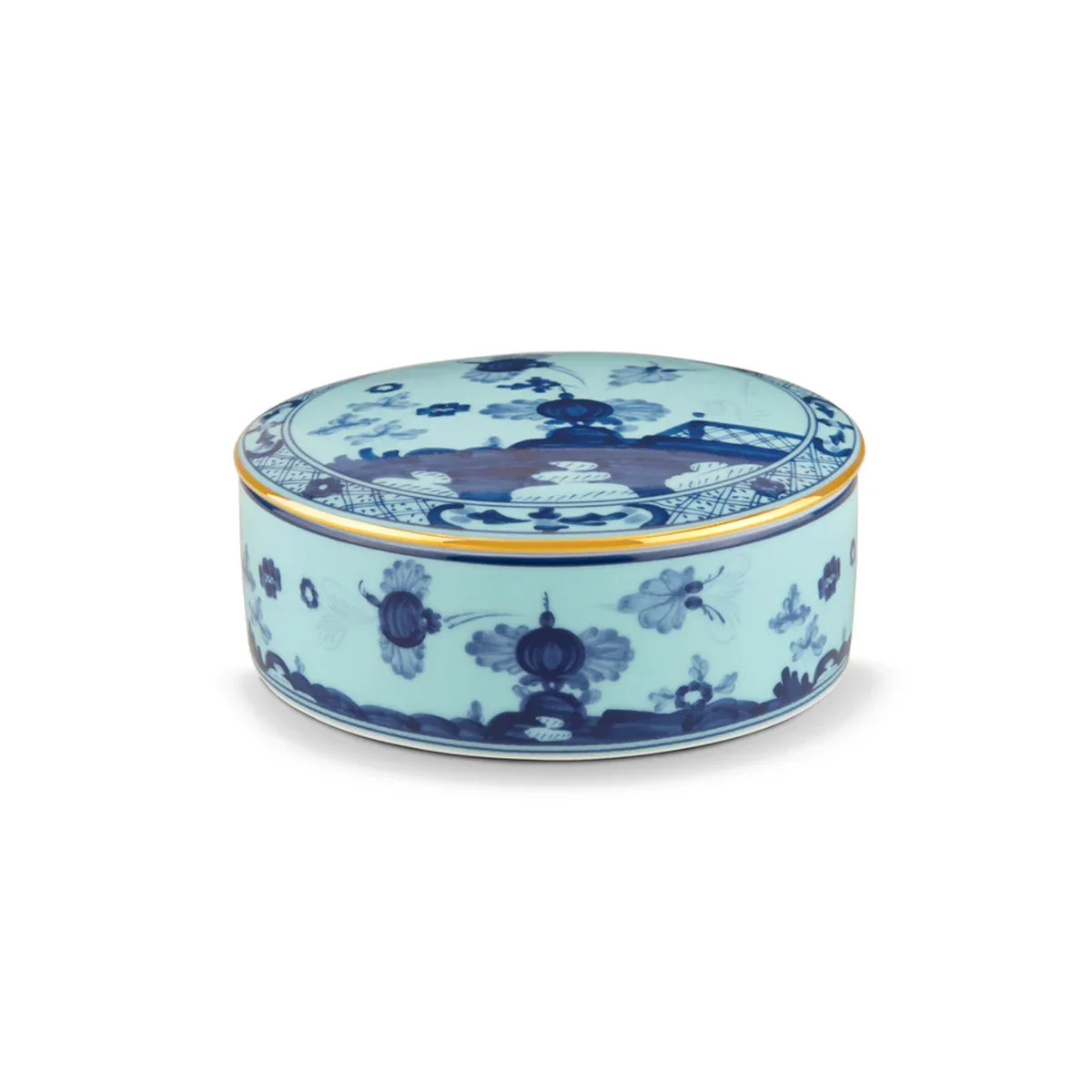 Round Box with Cover, 5.2" in Iris | Over The Moon