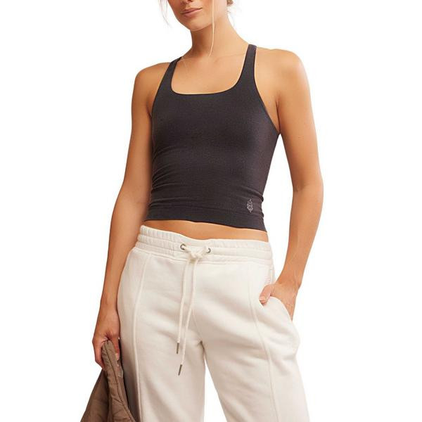 Women's FP Movement Go To Smooth Square Neck Tank Top M/L Black | Scheels Sports