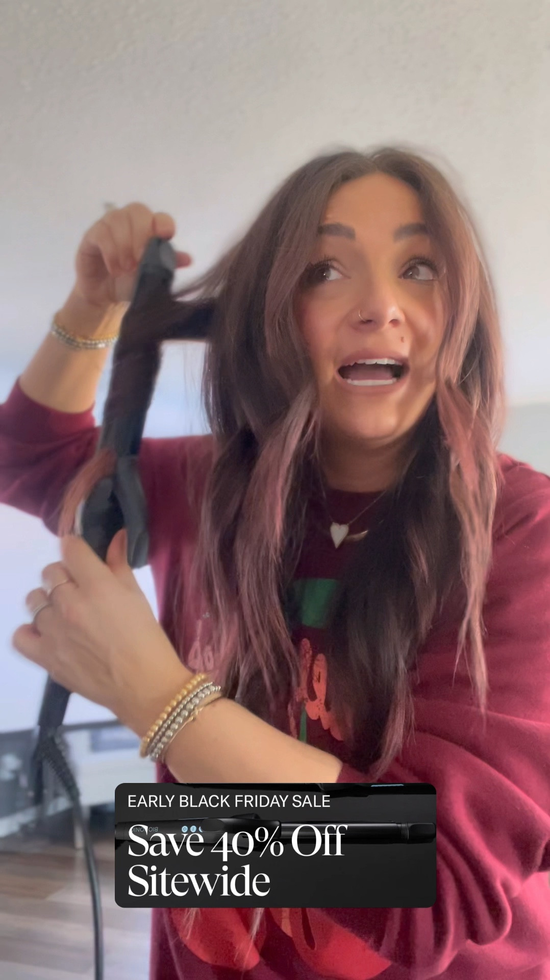 40% off my long barrel curling iron! I love the mineral infused barrel and how it glides on my hair!! Multiple heat settings and user friendly! Would make a great gift for the beauty lover in your life! 

#LTKGiftGuide #LTKBeauty #LTKCyberWeek