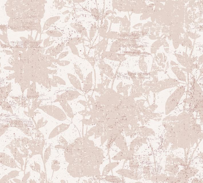 Garden Floral Dusted Pink Removable Wallpaper | Pottery Barn (US)