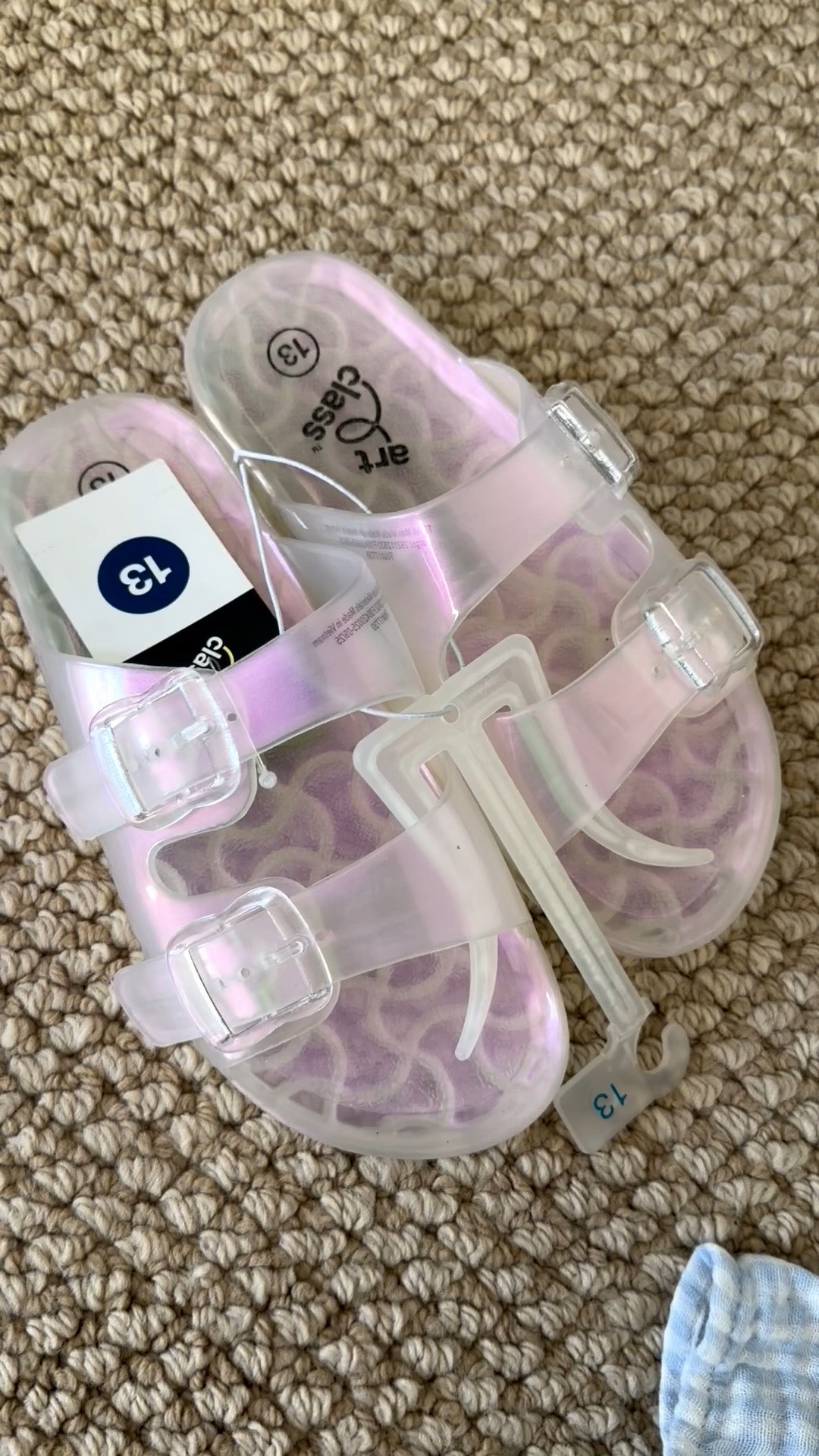 Girls buckle jelly slip on Sandals. 

Goes up to a size 6, women with small feet. I’m a 7, and fit into the 5 & 6! 

Iridescent, easy, slides, kids, water park, beach, summer, spring 

ltkshop ltkgirls ltktarget ltkshoes 


#LTKKids #LTKootd #LTKSaleAlert