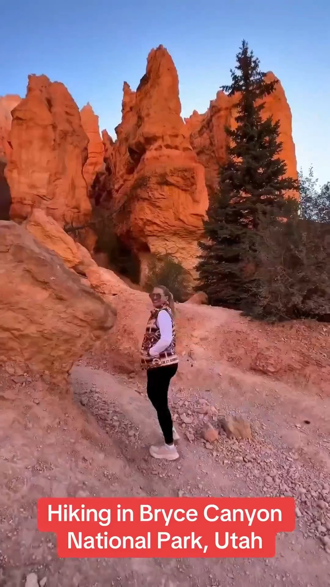 🏜️BRYCE CANYON NATIONAL PARK: I’m sharing the Navajo Loop Queen’s Garden Trail if you’re looking for an amazing hike.

🚶🏼‍♀️‍➡️We started at Wall Street winding back and forth through unique hoodoos and towering canyon walls. 

🙌🏼We ended this portion of the hike at Sunrise Point. Beautiful scenery overload!

🫶🏻My sherpa vest kept me nice and warm on this chilly morning. Love the southwestern Aztec print too. Wearing a medium. Fits true to size. 

👏🏼CASUAL OUTFIT: @amazonfashion
🕶️ SUNGLASSES: @quayaustralia
👟SNEAKERS: @hoka

#brycecanyon #brycecanyonnps #brycecanyonnationalpark #brycecaynonutah #hoodoos #visitutah #utah #visitbrycecanyon 
#fallfashion #fallstyle #hoka #findyourquays #amazonfashion #founditonamazon #aztecprint #southwesternstyle #southwesternfashion #casualoutfitideas #hiking #hikingstyle

#LTKSeasonal #LTKOver40 #LTKSaleAlert #LTKTravel #LTKgrwm #LTKootd #LTKMidsize #LTKActive #LTKU #LTKfitnessgoals #LTKvlog