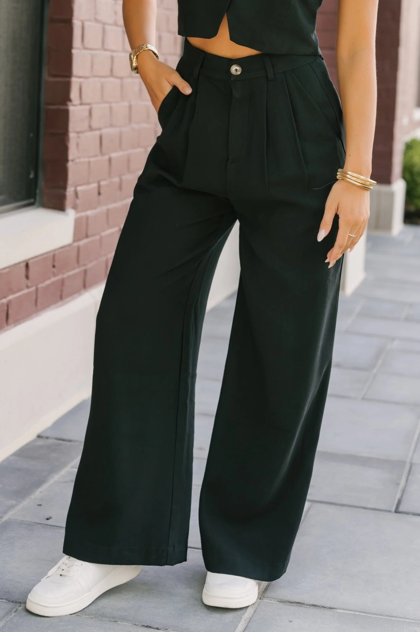 Black High Waisted Wide Leg Pants | Magnolia Boutique | Magnolia Boutique