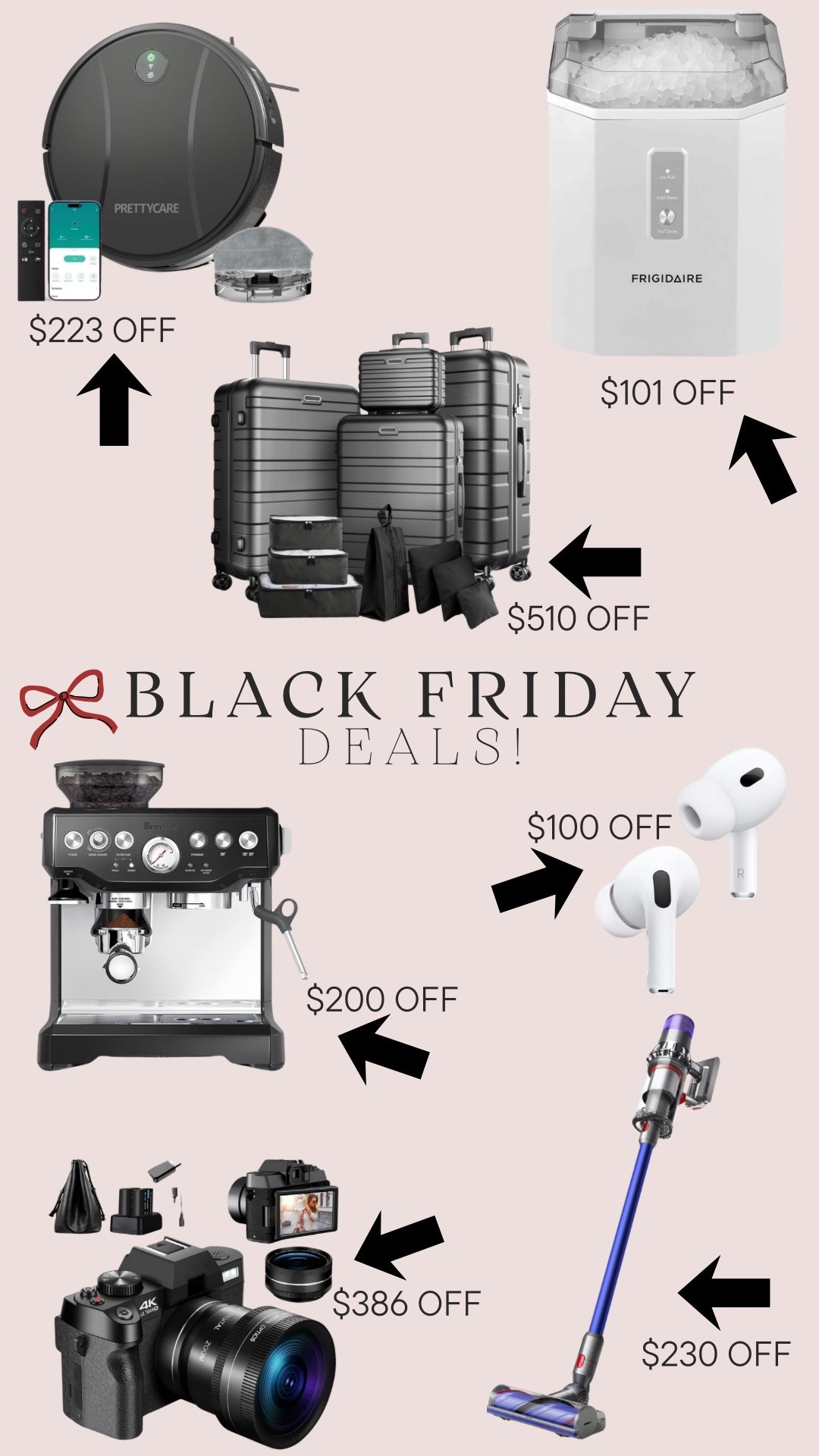 Black Friday Deals You Need to See 🤍
Rounded up the best Amazon + Walmart Black Friday sales—robot vacuum, nugget ice maker, luggage set, AirPods Pro, Breville espresso machine, camera bundle, cordless vacuum + more.
Linked everything so you can shop the biggest discounts fast!



Amazon Black Friday, Walmart Black Friday, holiday deals, sale roundup, home deals, tech gifts, kitchen must haves, Walmart finds, Amazon finds, trending gifts, LTK deals, gift ideas

#LTKGiftGuide #LTKCyberWeek #LTKHoliday