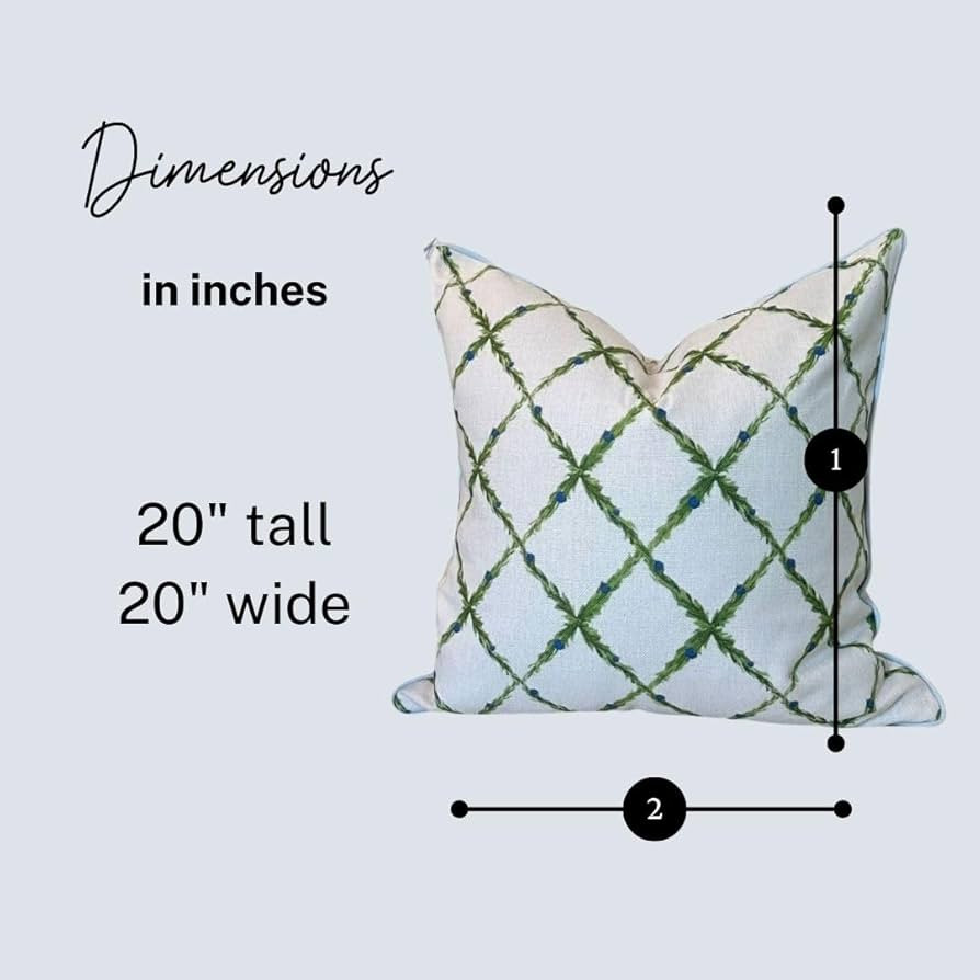 Lattice Pillow Cover Spring Grandmillennial Pillow | Amazon (US)