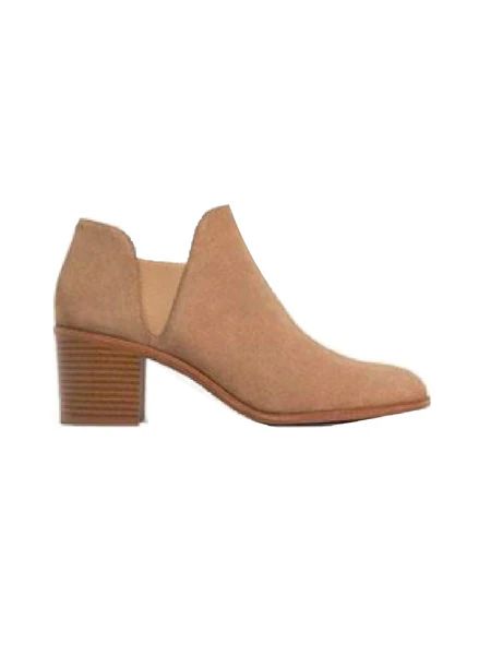 'Nelly' Faux Suede Block Heeled Booties (2 Colors) | Goodnight Macaroon