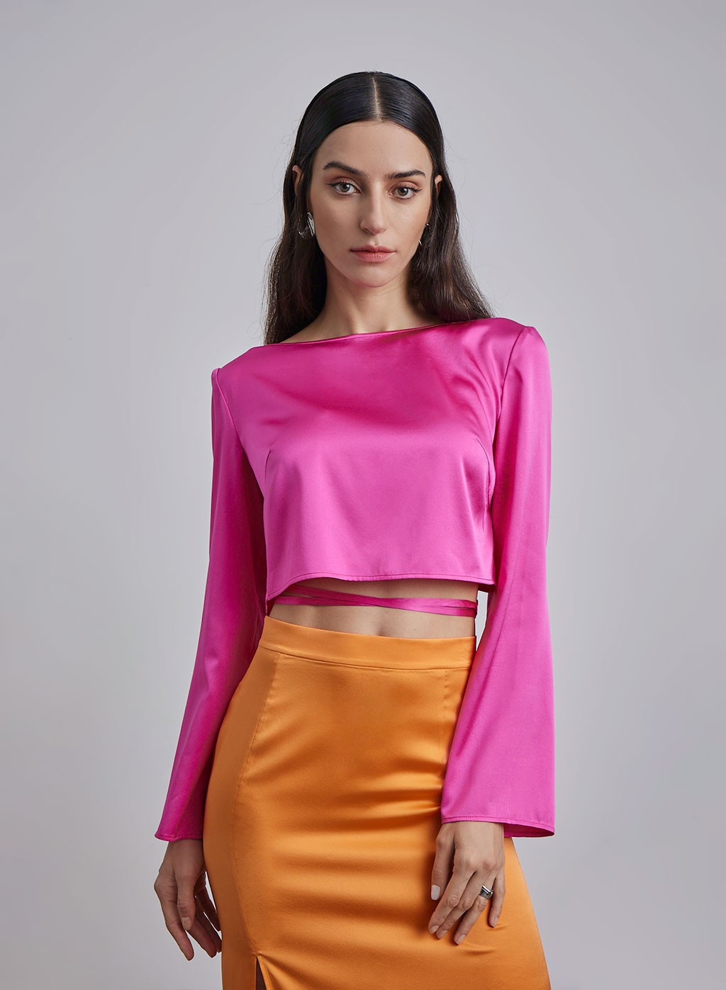 Cropped Silk Blouse | Silk Maison