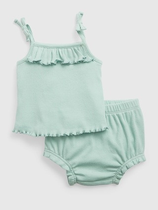 Baby 100% Organic Cotton Ribbed Two-Piece Outfit Set | Gap (CA)