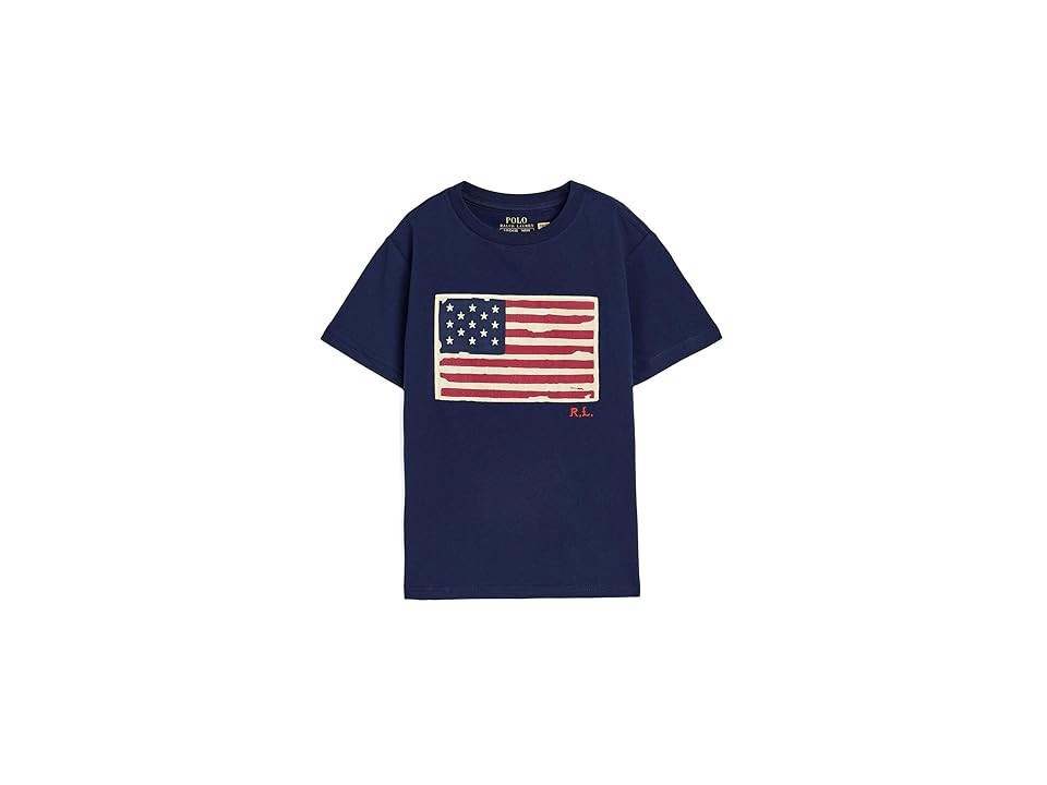 Polo Ralph Lauren Kids Flag Cotton Jersey Tee (Big Kid) Boy's T Shirt Cruise Navy: XL (18-20 Big Kid) | Zappos.com