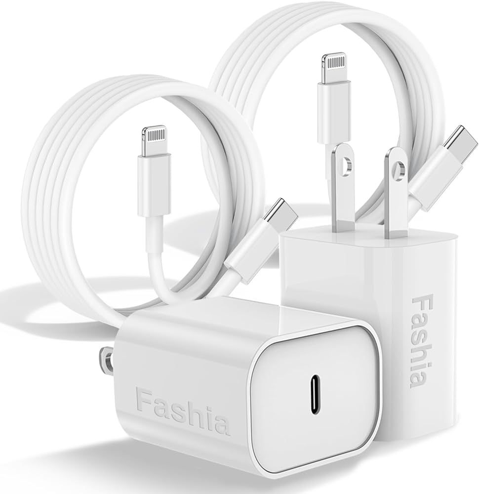 Fast Charger for iPhone Charger Fast Charging with 6ft Cable - MFi Certified - 20W USB C Wall Cha... | Amazon (US)