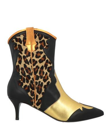 Pollini Woman Ankle boots Gold Size 10 Leather | YOOX (US)
