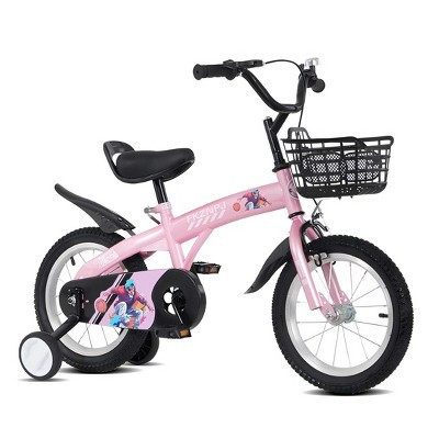 AENKYO 16/18 Inch Kids Bike with Training Wheels, Easy to assemble Children's Bicycle with Basket for Boys & Girls Ages 4-8 | Target