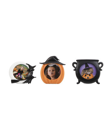 3pc 4x4 Witch Spooky Table Top Picture Frame Set | TJ Maxx