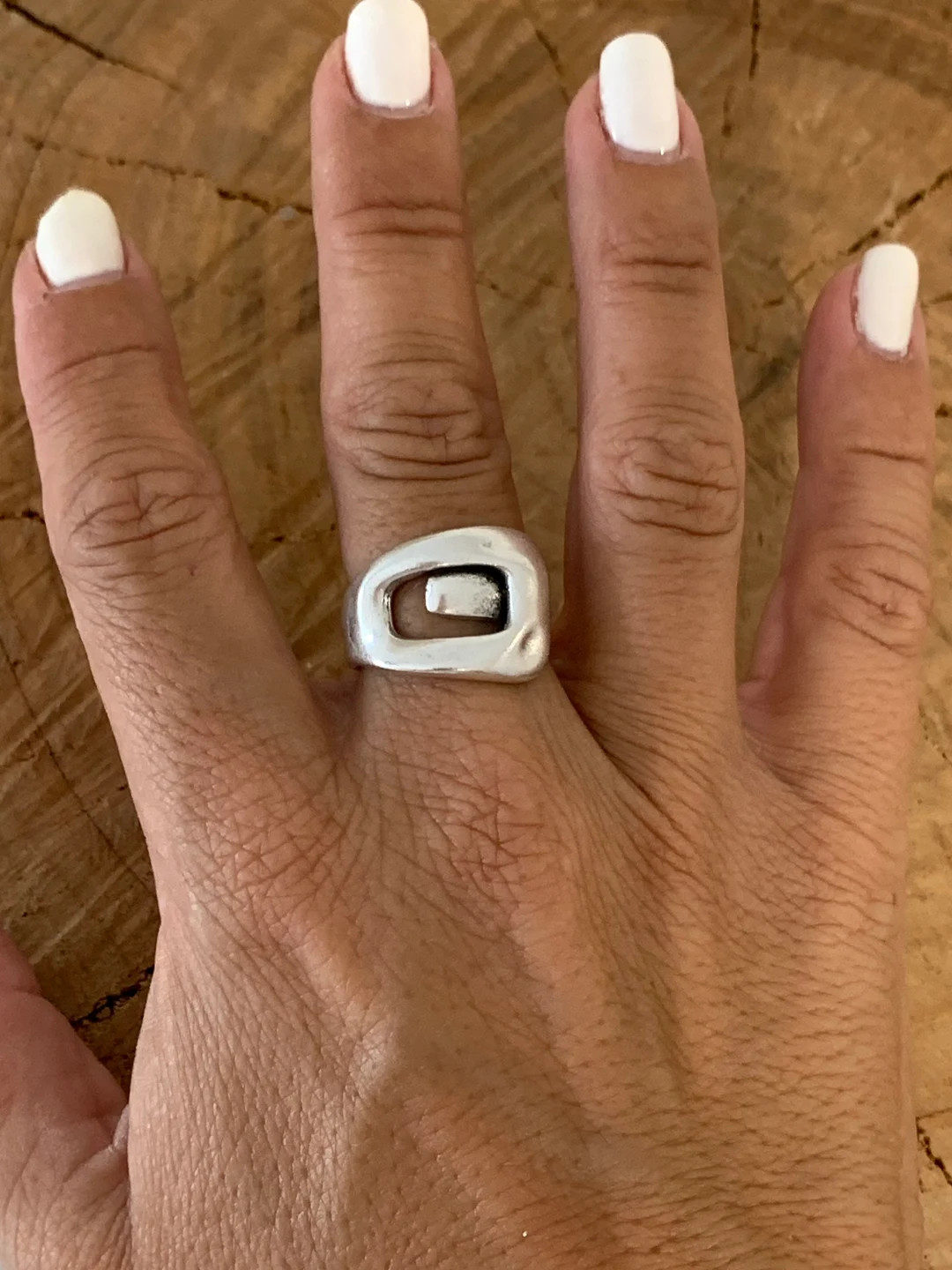 Anillo grueso, anillo boho de plata, anillo de plata boho grabado, anillo de plata de banda abier... | Etsy (US)