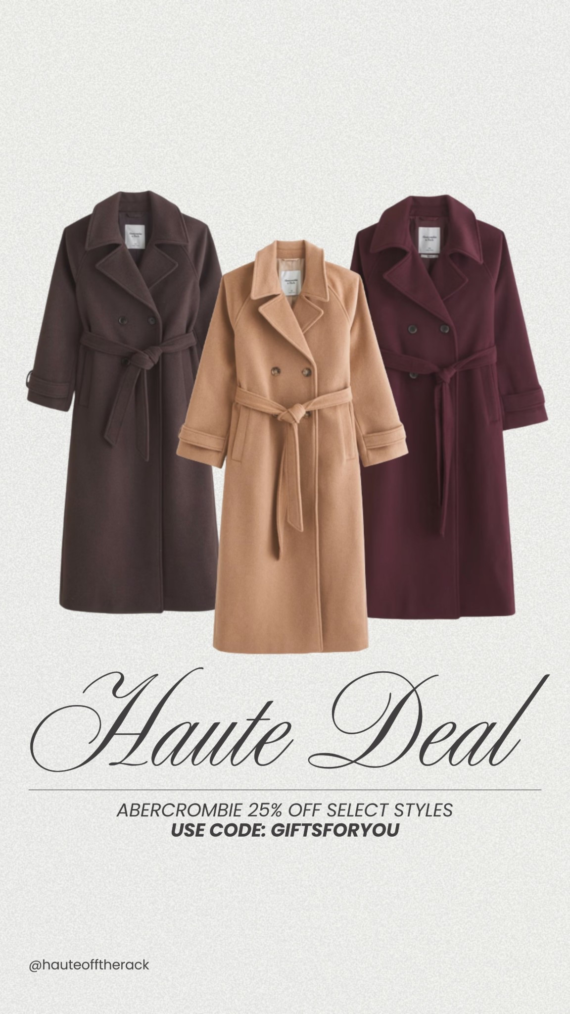 Abercrombie 25% OFF select styles use code: GIFTSFORYOU

#coat #falloutfits #thanksgivingoutfits #fallfashion #longcoat


#LTKGiftGuide #LTKHoliday #LTKSaleAlert