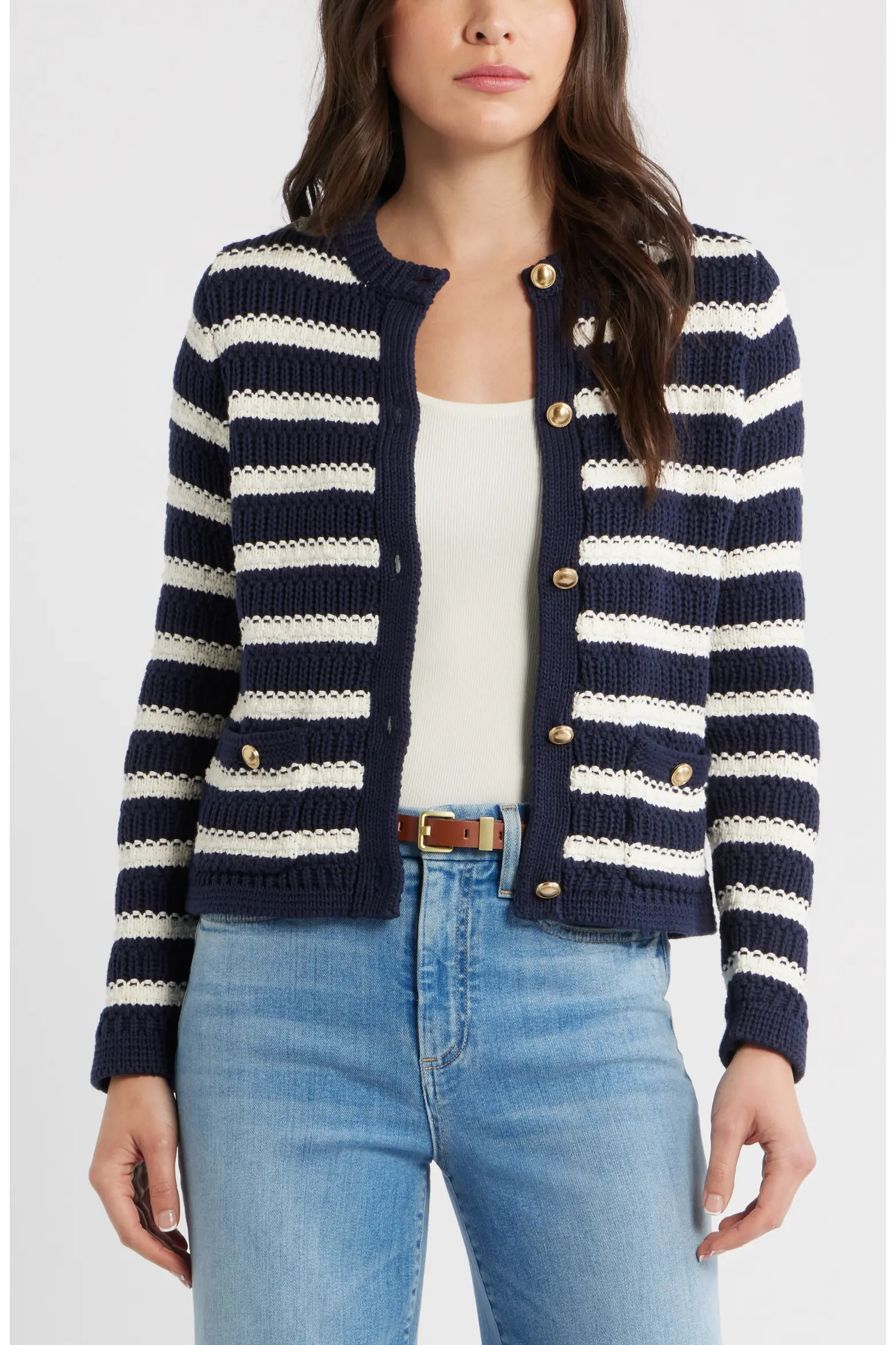 Textured Cotton Cardigan (Women) | Nordstrom | Nordstrom