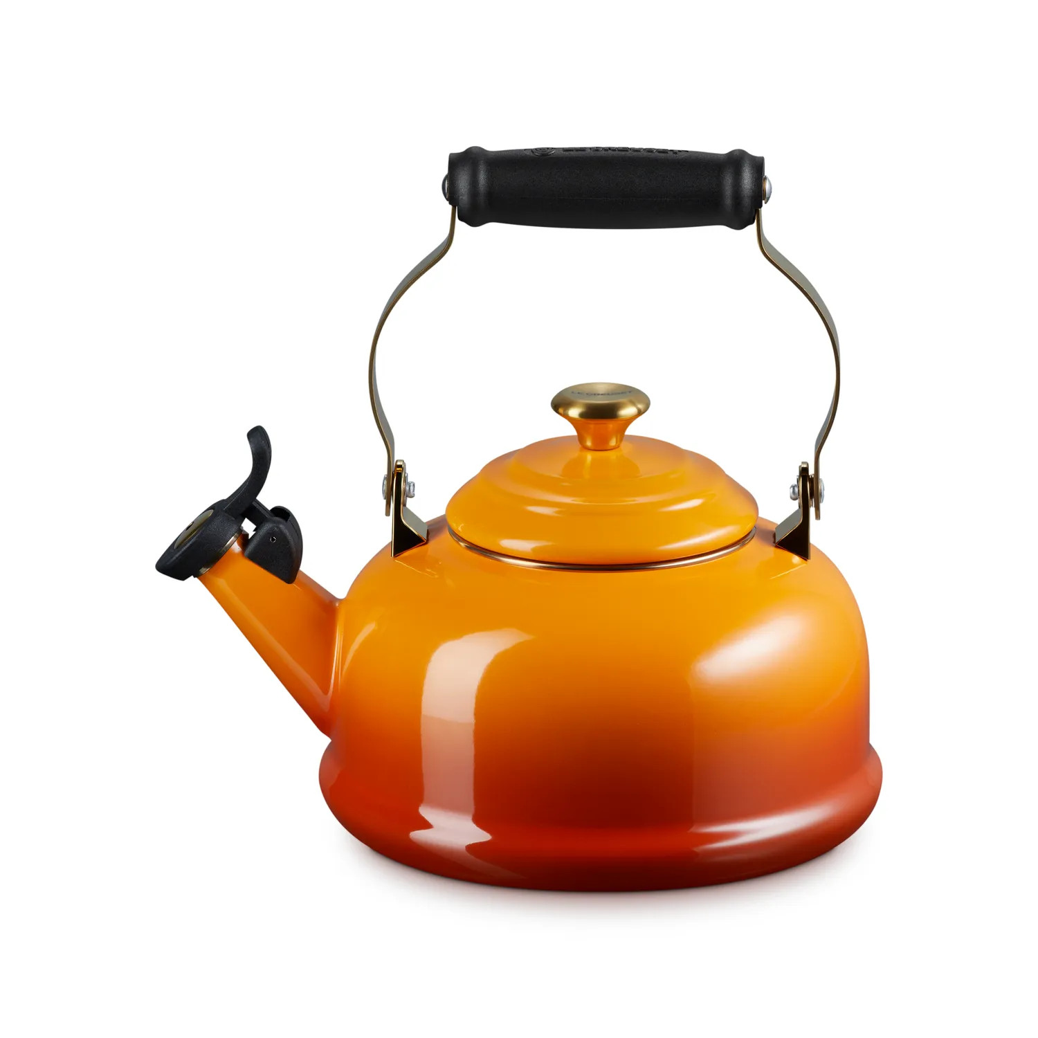 Le Creuset Classic Whistling Kettle with Gold Knob | Sur La Table