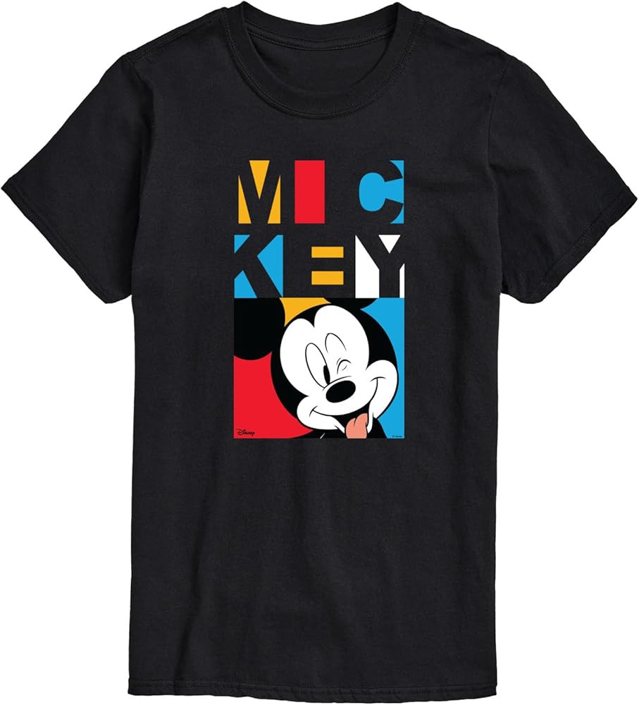 Disney Men's Official Mickey Mouse Classic Graphic Short Sleeve Cotton T-Shirt | Amazon (US)