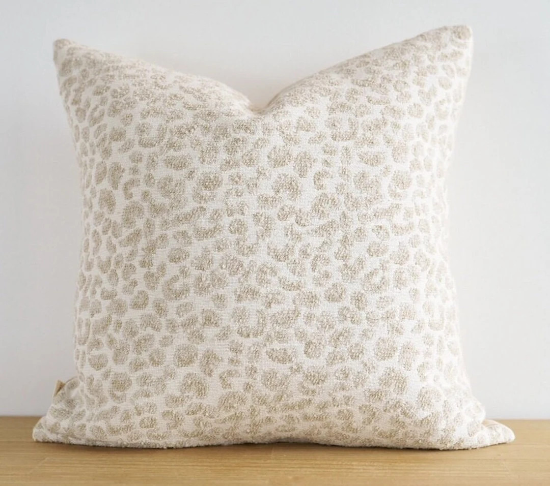 Leopard Pillow Textured Beige Leopard Pillow Cream Beige - Etsy Canada | Etsy (CAD)