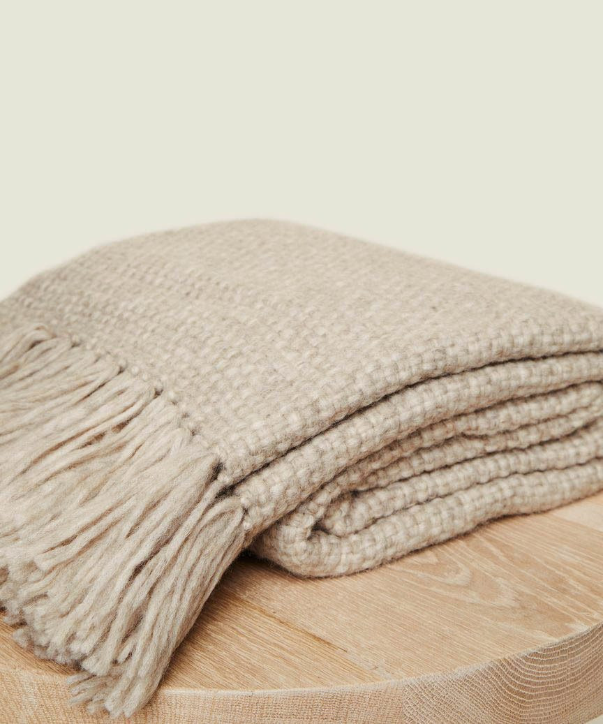 Alpaca Basketweave Throw - Oatmeal | Jenni Kayne | Jenni Kayne