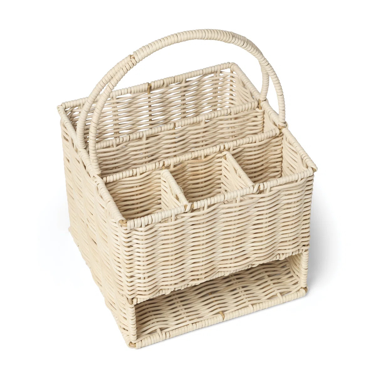 Oneida 24/7 Outdoor Living Flatware Caddy, Real Rattan | Birch Lane | Birch Lane