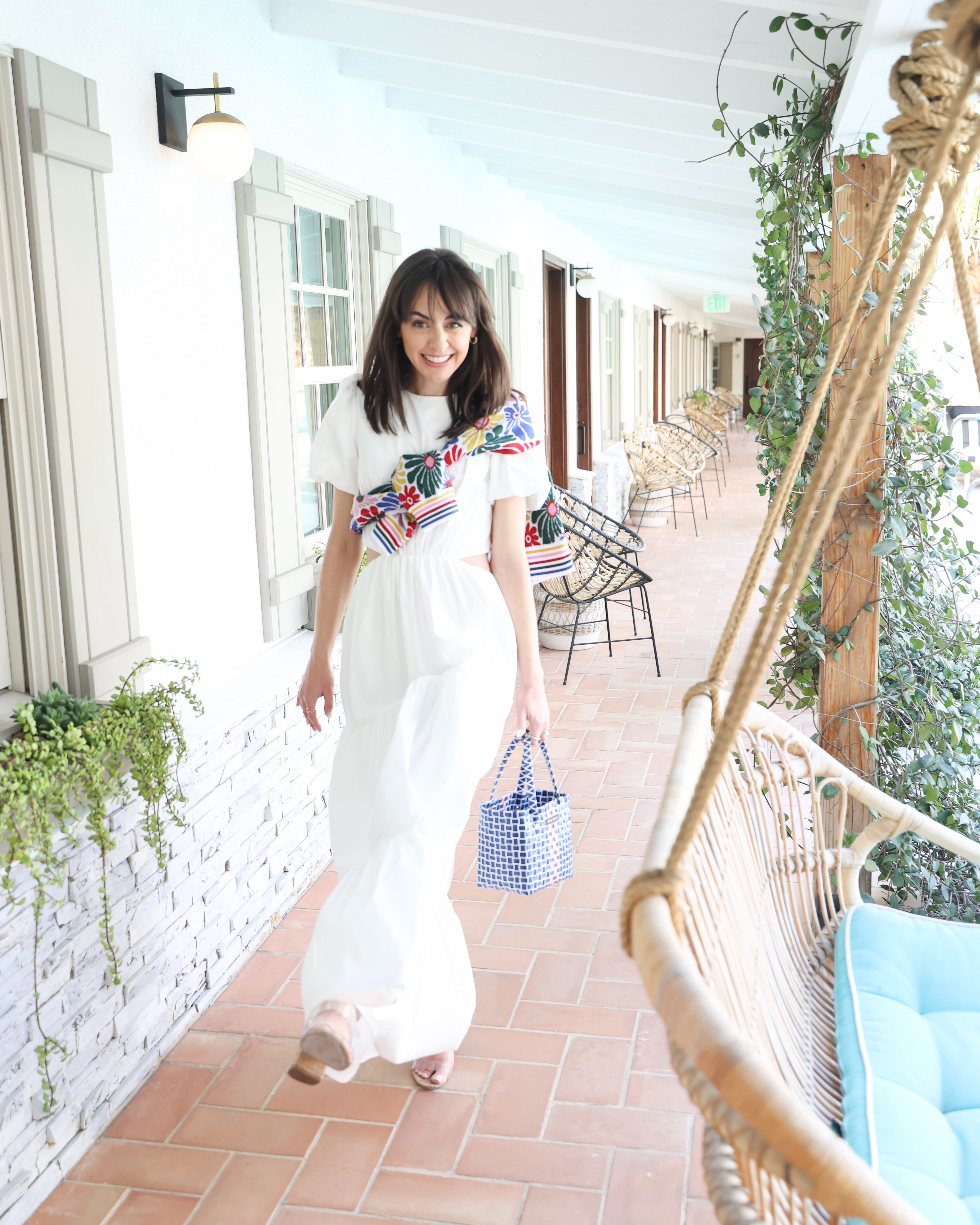 RESORT WEAR DRESSES- A little white dress is just as versatile, if not more so than a little black one. I just found two new versions of this white dress I'm wearing that was part of my Resort Casual Capsule Wardrobe. This lightweight denim dress is a travel wardrobe game-changer.  

 
