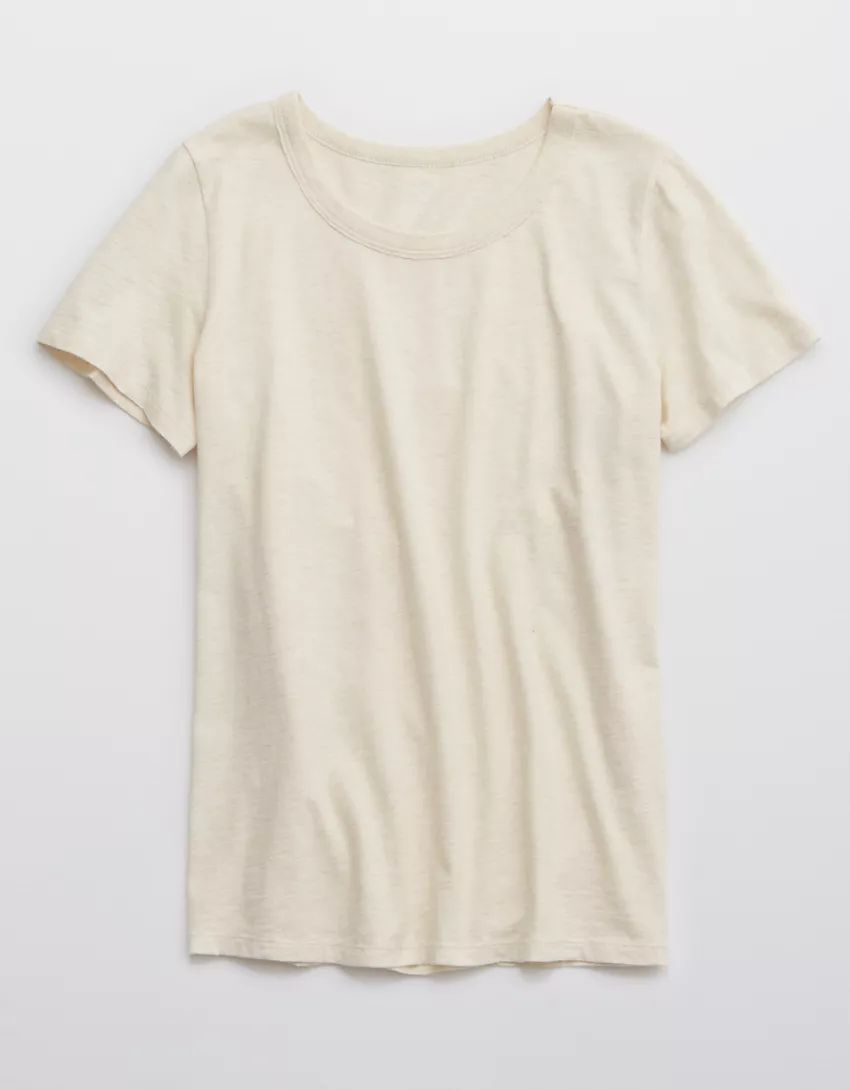Aerie Distressed Crewneck T-Shirt | American Eagle Outfitters (US & CA)