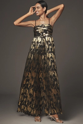 Hutch Mabel Foil Pleated Jumpsuit | Anthropologie (US)