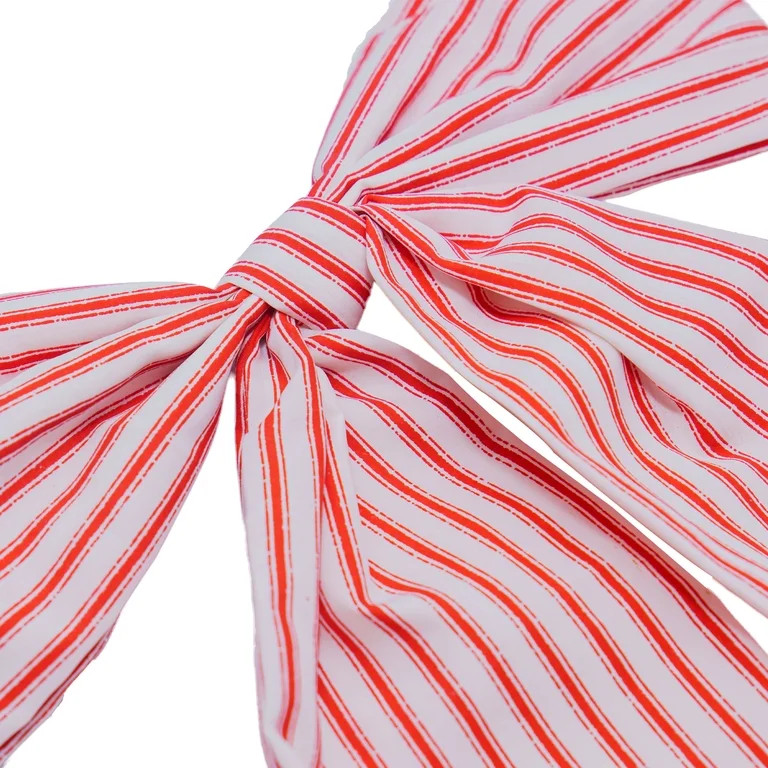 Striped Decorative Bow, Red and White, 14", by My Texas House | Walmart (US)